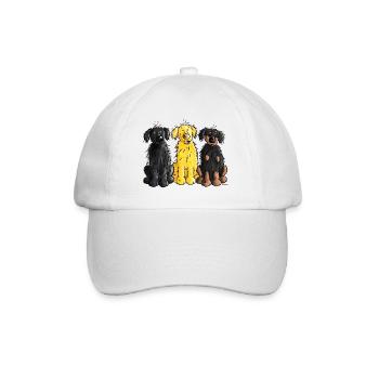 Hovawart - Hovawarte - Hund - Baseballkappe - Weiß/Weiß - Vorne
