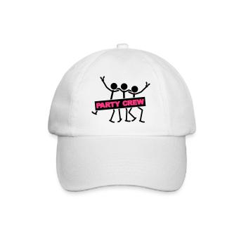 Party Crew Team - Baseball Cap - white/white - Front
