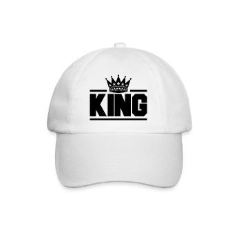 König - Baseballkappe - Weiß/Weiß - Vorne