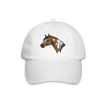 Horse Portrait - Baseball Cap - white/white - Front