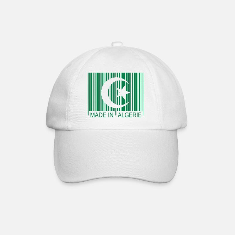 Code barre Made in ALGERIE 1c - Casquette classique - blanc/blanc