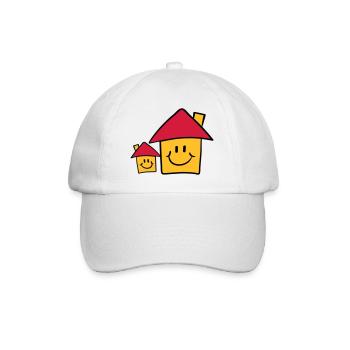 Süße Papa Mama Kind Haus Familie - Baseballkappe - Weiß/Weiß - Vorne