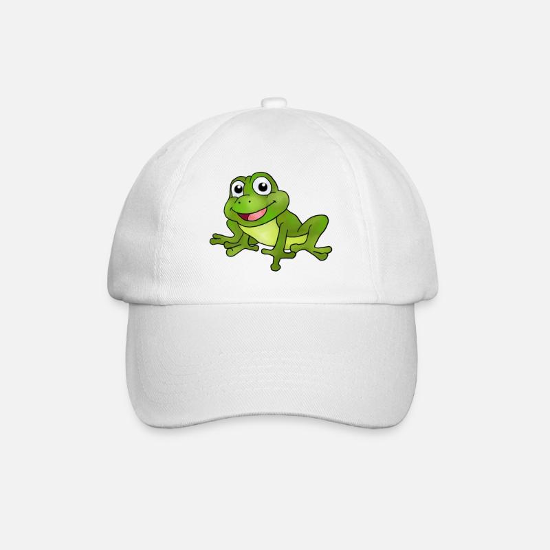 Frosch - Baseballkappe - Weiß/Weiß