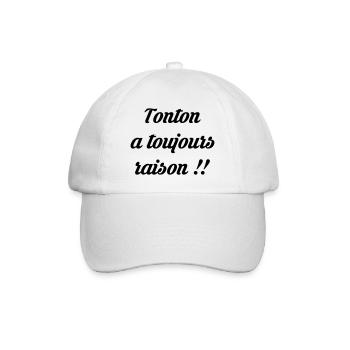 Tonton - Oncle - Neveu - Nièce - Bébé - Naissance - Casquette classique - blanc/blanc - Devant