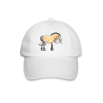 Drolliger Norweger - Baseballkappe - Weiß/Weiß - Vorne