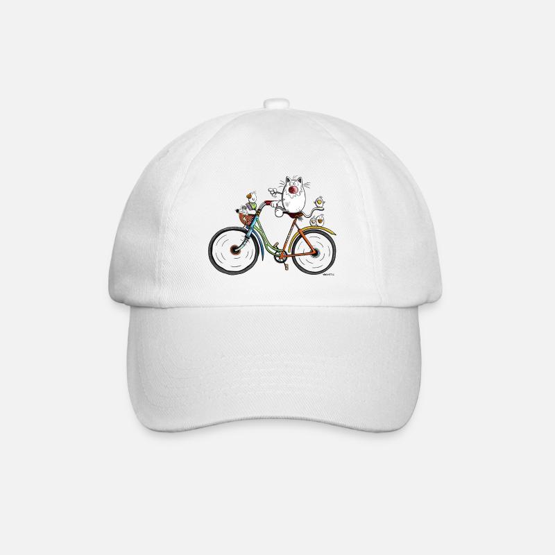 Chat à vélo - Casquette classique - blanc/blanc