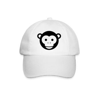 Monkey Head – Cute Monkey Face Cartoon - Baseball Cap - white/white - Front