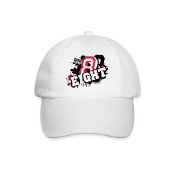 nombre élégant huit graffiti en 3D - Casquette classique - blanc/blanc - Devant