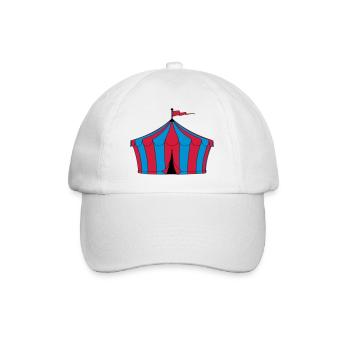 Zirkuszelt - Baseballkappe - Weiß/Weiß - Vorne