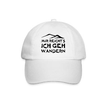 Mir reicht's ich gehe wandern - Baseballkappe - Weiß/Weiß - Vorne