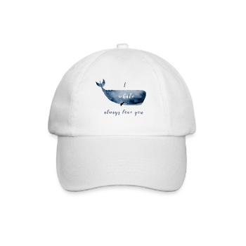 Whale love - Baseball Cap - white/white - Front