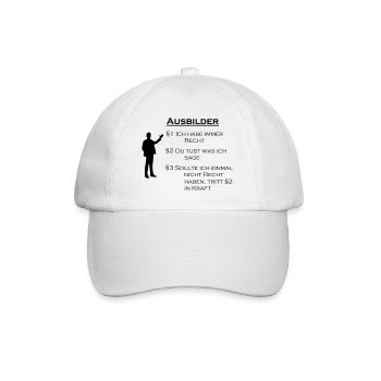 Ausbilder Geschenk - Baseballkappe - Weiß/Weiß - Vorne