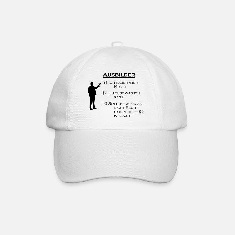 Ausbilder Geschenk - Baseballkappe - Weiß/Weiß