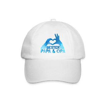 Bester Papa und Opa - Baseballkappe - Weiß/Weiß - Vorne