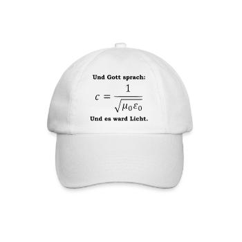 Gottes Lichtformel - Baseballkappe - Weiß/Weiß - Vorne