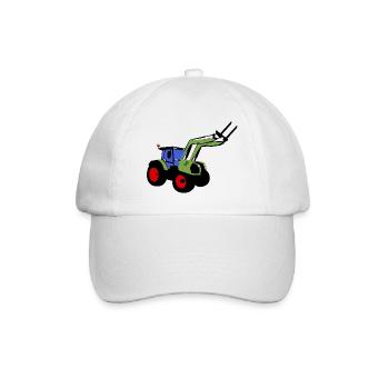 tracteur, bouledogue, chargeur frontal, agriculteur - Casquette classique - blanc/blanc - Devant