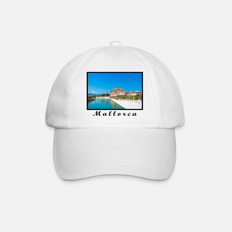 Mallorca Design - Baseballkappe - Weiß/Weiß