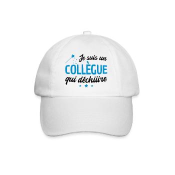 je suis un collègue qui déchire - Casquette classique - blanc/blanc - Devant