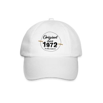 Origineller Geburtstag für den 1972 geborenen Mann! - Baseballkappe - Weiß/Weiß - Vorne
