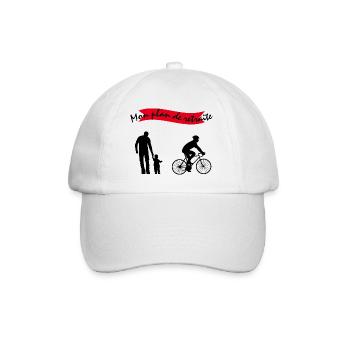 Mon plan de retraite petit-fils et vélo - Casquette classique - blanc/blanc - Devant