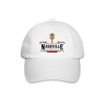 Nashville Tennessee Music City USA Geschenkidee - Baseballkappe - Weiß/Weiß - Vorne