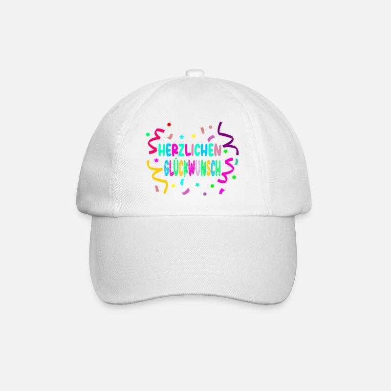 Félicitations - Confetti - Casquette classique - blanc/blanc
