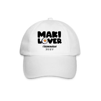 Maki Lover - Gift Japan Asian Cuisine Sushi - Baseball Cap - white/white - Front