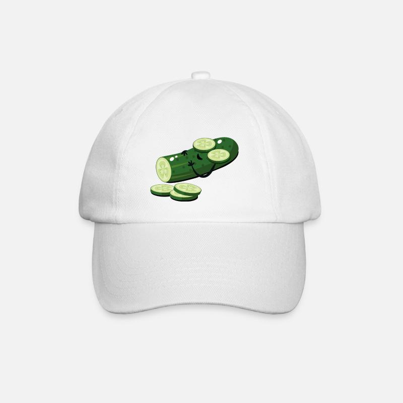 Gurke - Baseballkappe - Weiß/Weiß