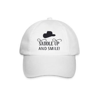 Selle vers le haut et sourire - Casquette classique - blanc/blanc - Devant