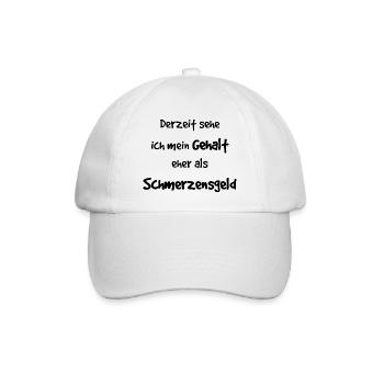 Arbeit Job Kollegen Spruch lustig Geschenkidee - Baseballkappe - Weiß/Weiß - Vorne