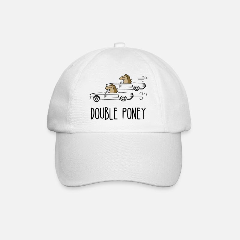 double poney - Casquette classique - blanc/blanc