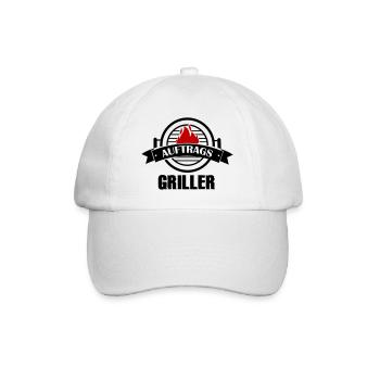auftrags griller - Baseballkappe - Weiß/Weiß - Vorne