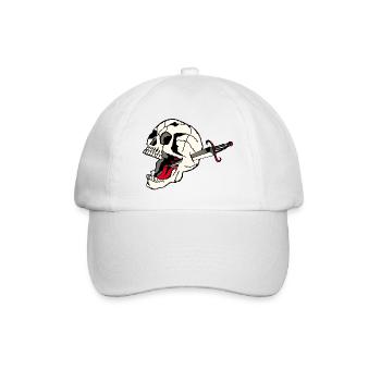 crane transperce dague tete de mort old school - Casquette classique - blanc/blanc - Devant