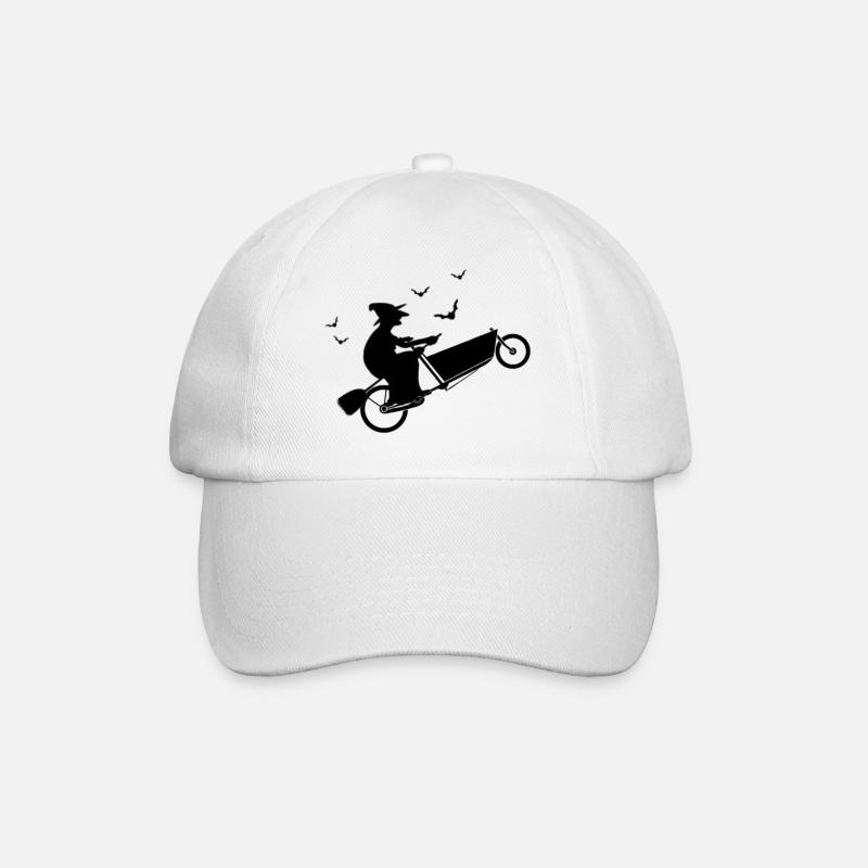 Sorcière sur vélo cargo - Casquette classique - blanc/blanc