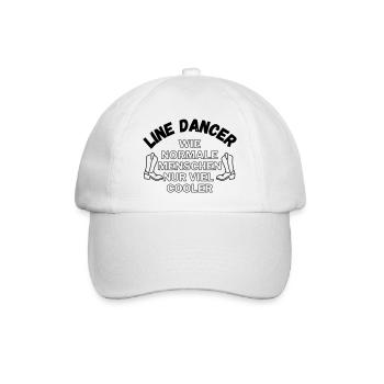 Line Dancer: Wie normale Menschen nur viel cooler - Baseballkappe - Weiß/Weiß - Vorne