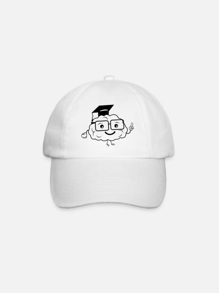 smart brain - Baseballkappe - Weiß/Weiß