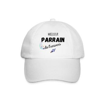 meilleur parrain de l'univers cadeau parrain - Casquette classique - blanc/blanc - Devant