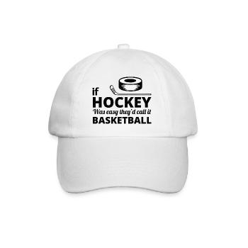 Eishockeyspieler Team Torwart Basketball Lustig - Baseballkappe - Weiß/Weiß - Vorne