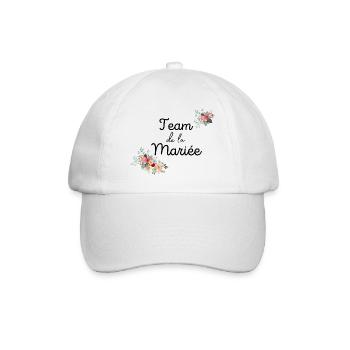 team de la Mariée evjf t-shirt assorti floral - Casquette classique - blanc/blanc - Devant