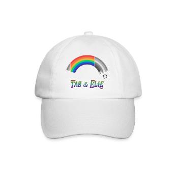 Heartstopper Regenbogen Tao und Elle LBGTQIA+ - Baseballkappe - Weiß/Weiß - Vorne