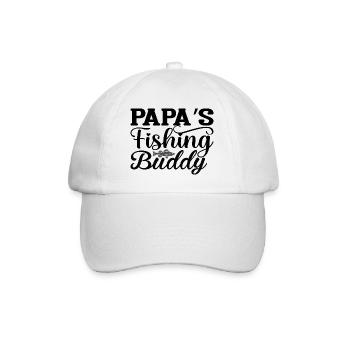 Papa's Fishing Buddy - Baseball Cap - white/white - Front