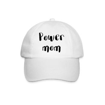 power maman maman maman maman enfants parents police - Casquette classique - blanc/blanc - Devant