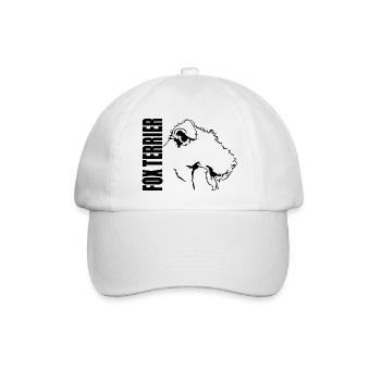 FOX TERRIER Profil Hunde Hund Wilsigns - Baseballkappe - Weiß/Weiß - Vorne