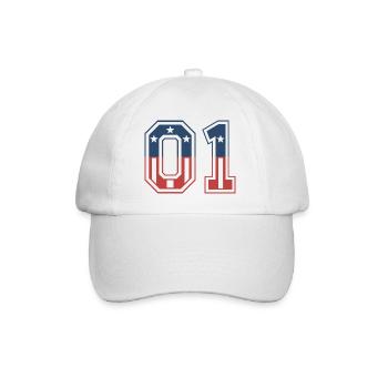 Numéro 01 États-Unis - Casquette classique - blanc/blanc - Devant