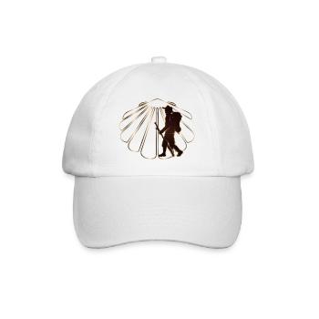 Un pèlerin sur un chemin de pèlerinage avec des pétoncles - Casquette classique - blanc/blanc - Devant