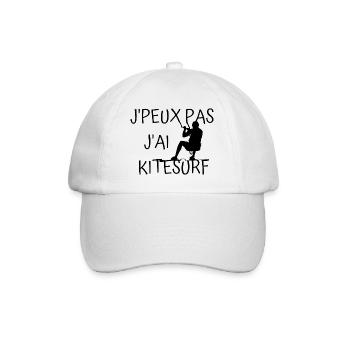 Je peux pas j'ai kitesurf - Casquette classique - blanc/blanc - Devant
