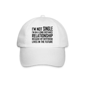JE NE SUIS PAS CÉLIBATAIRE - Casquette classique - blanc/blanc - Devant
