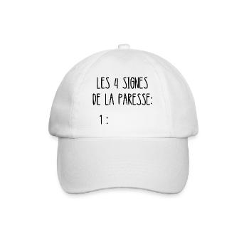 les 4 signes de la paresse - Casquette classique - blanc/blanc - Devant