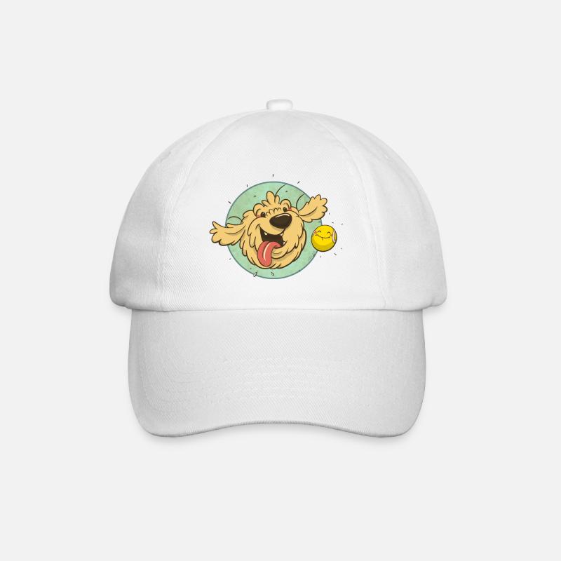 cockapoo Thor avec balle de tennis - Casquette classique - blanc/blanc