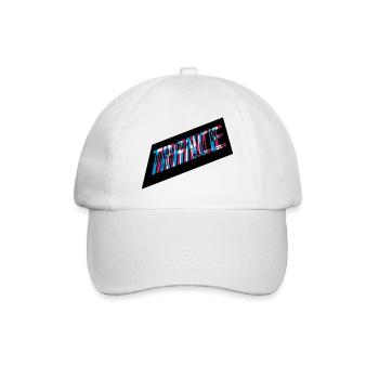3D Effect Trance Design - Baseball Cap - white/white - Front